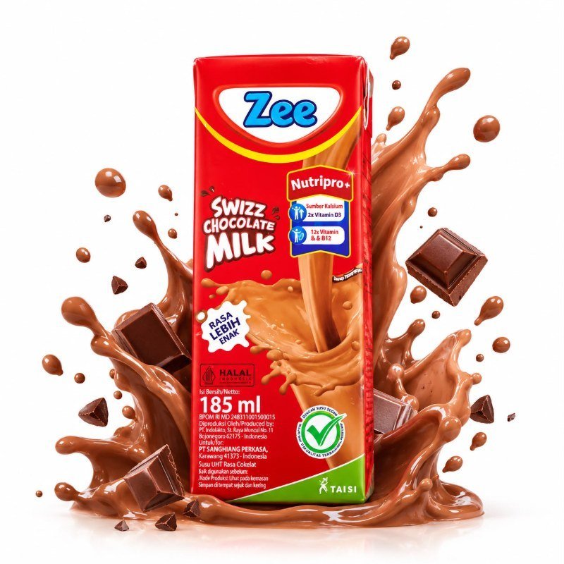 Zee Nutripro+ Swizz Chocolate Milk (Kotak 185 ml)