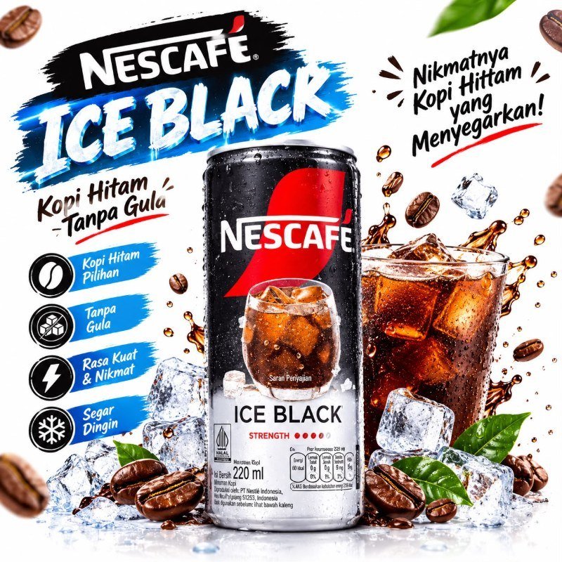 Nescafe Ice Black (Kaleng 220 ml)