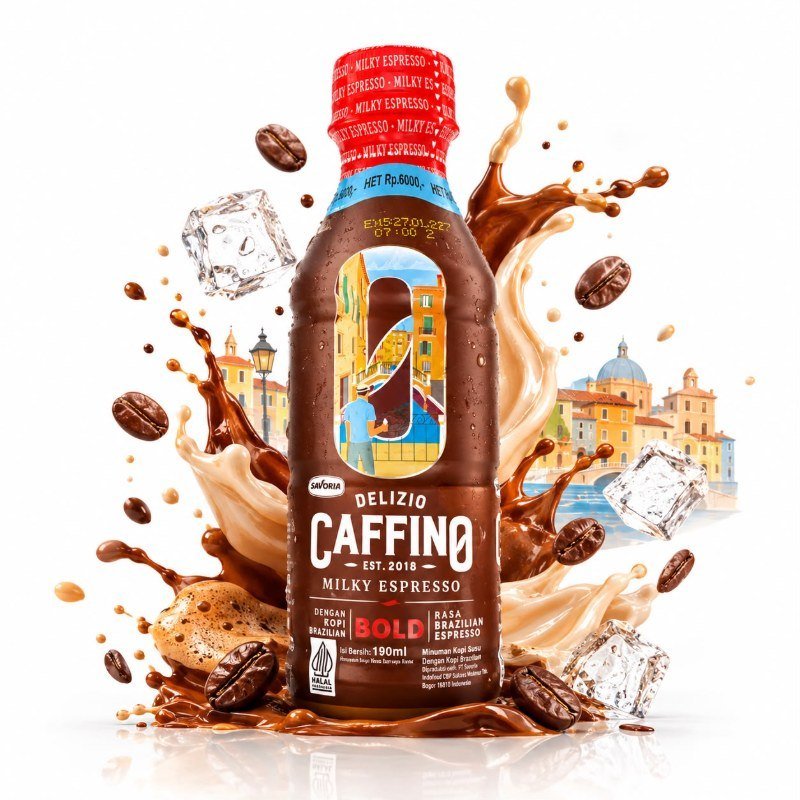 Delizio Caffino Milky Espresso Bold (Botol 190 ml)
